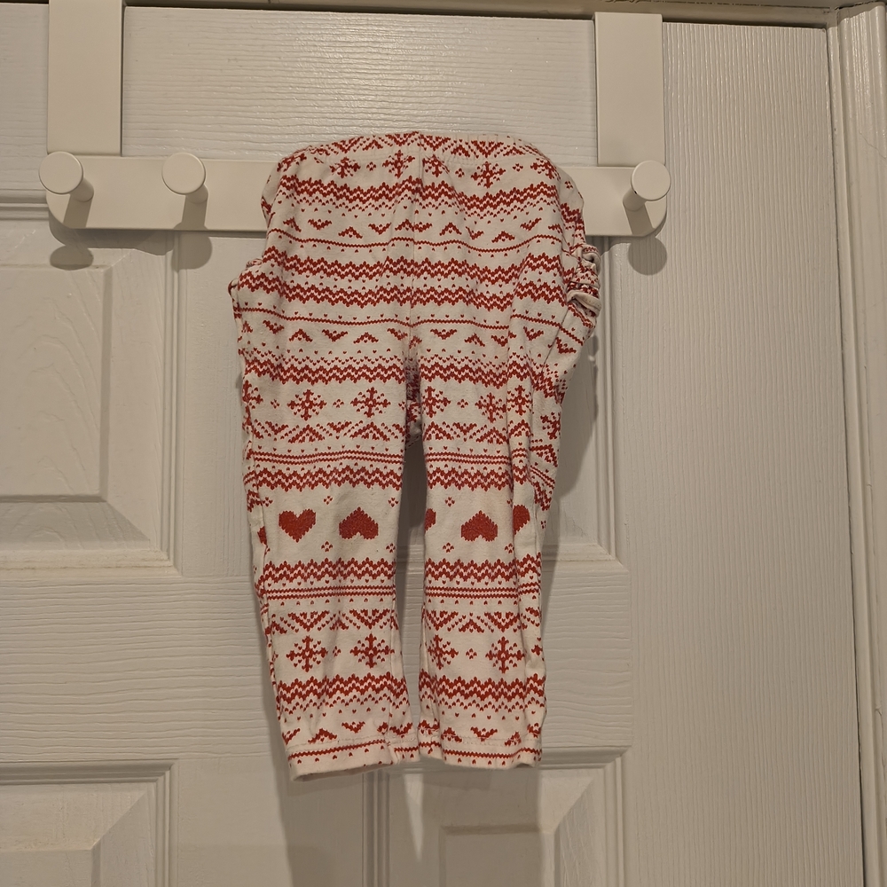 Old Navy Red and White Baby Leggings with Ruffles